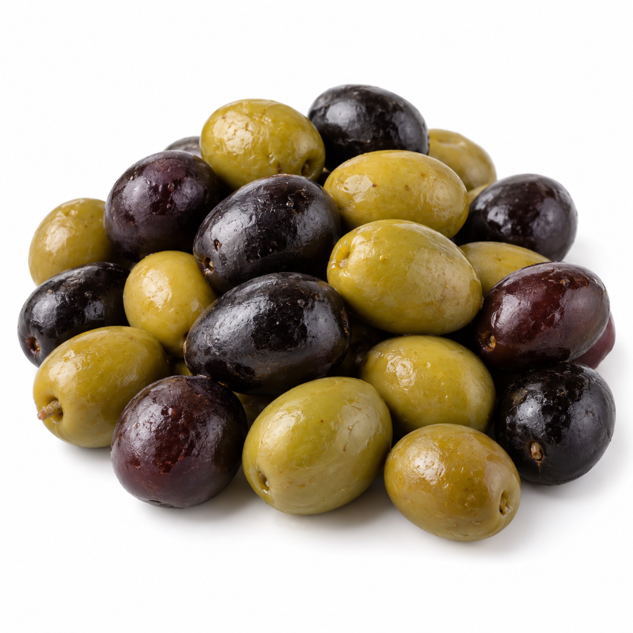 Aceitunas verdes y negras congeladas